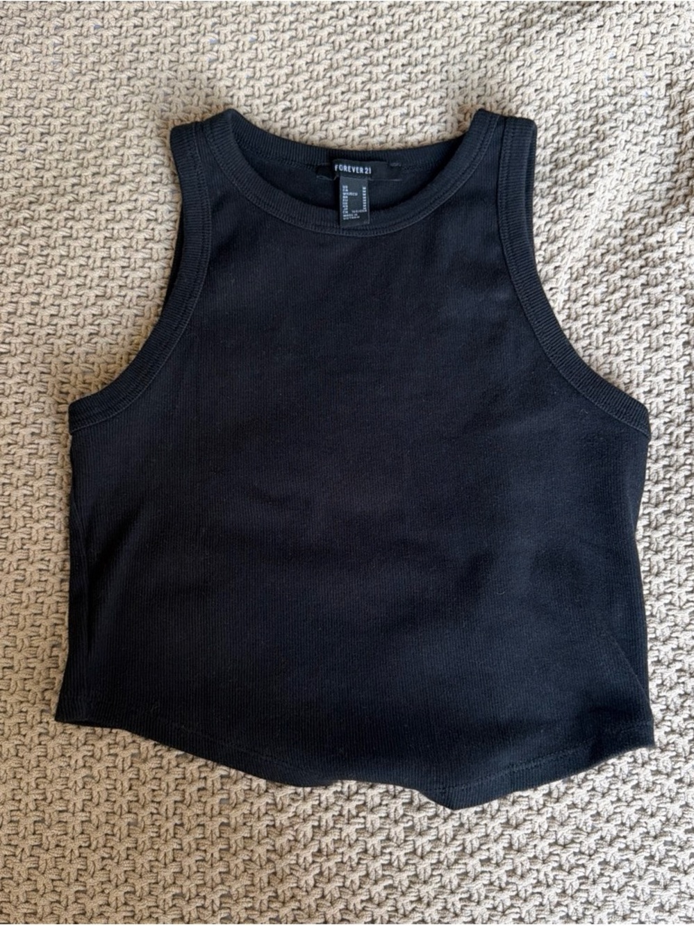Forever 21 Black Ribbed Tank